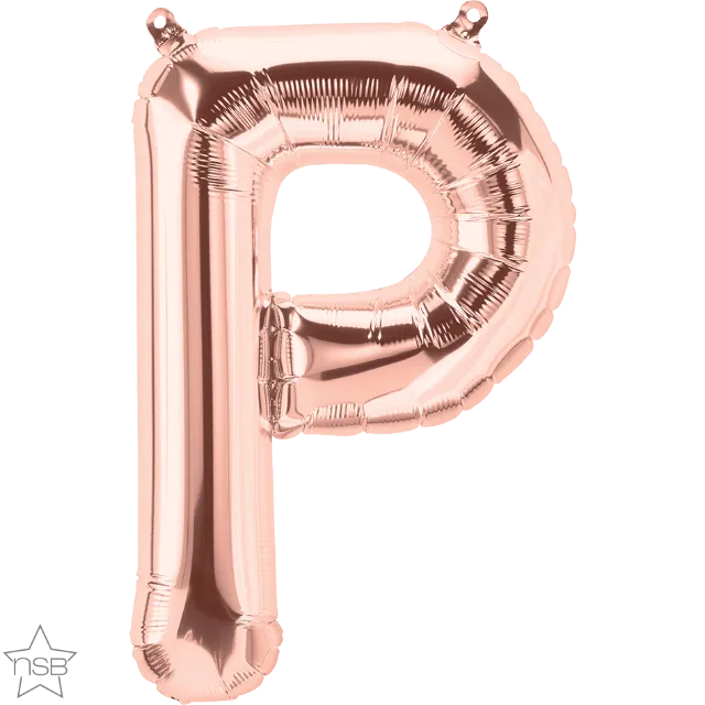 16" Letter P - Rose Gold