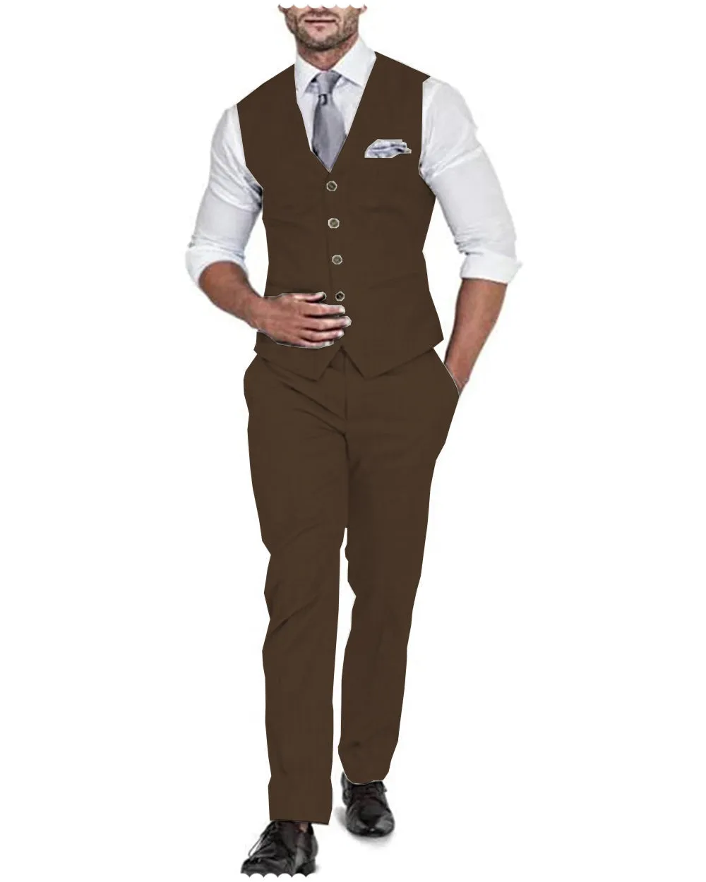 2 Pieces Casual Mens Suit Regular Fit Solidl Linen Blazer For Wedding (Vest   Pants)