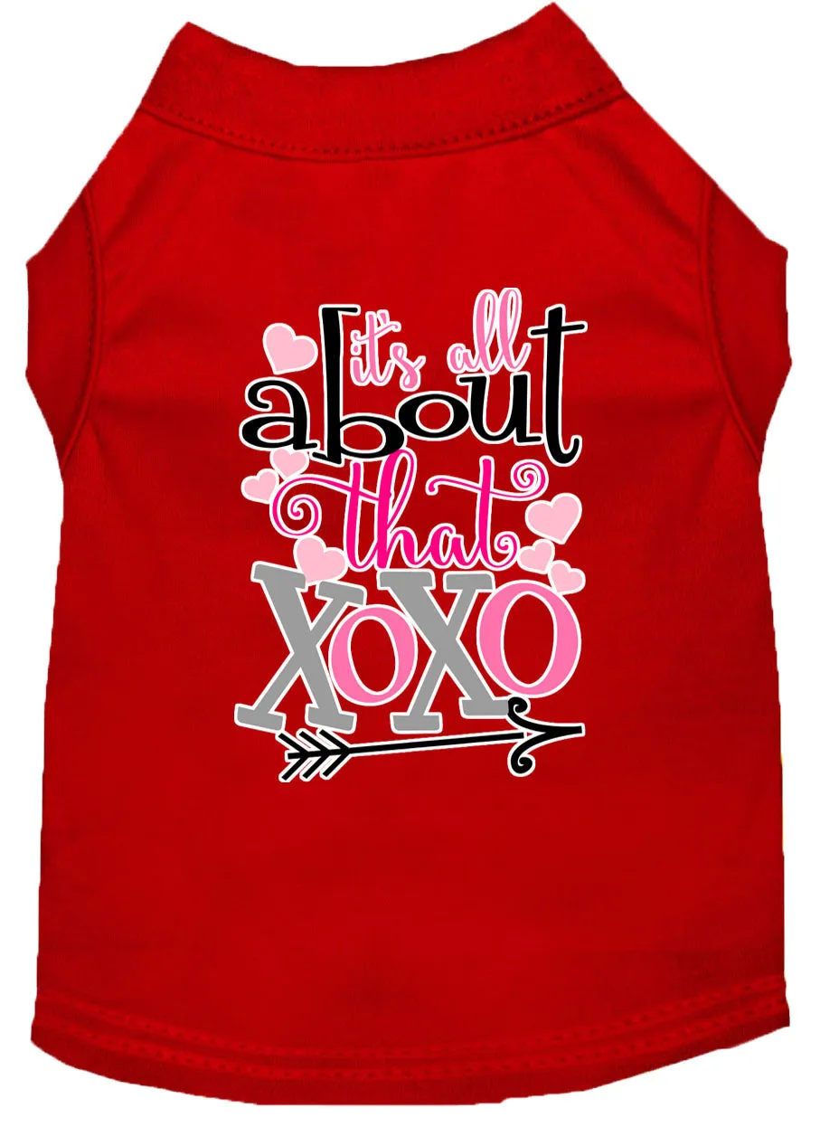 All About That Xoxo Screen Print Dog Shirt Red Xxxl