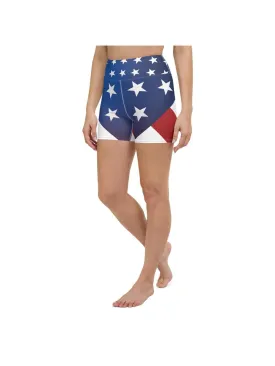 American Flag Yoga Shorts