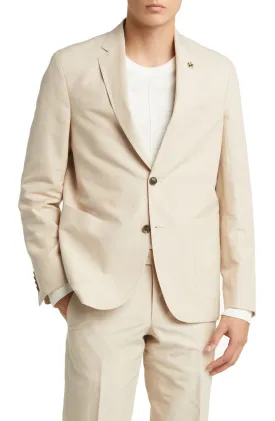 Beige 2 Pieces Double Button Notch Lapel Men's Suit (Blazer Pants)