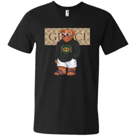 Best Gucci Bear Style Fashion T-shirt Men V-Neck T-Shirt