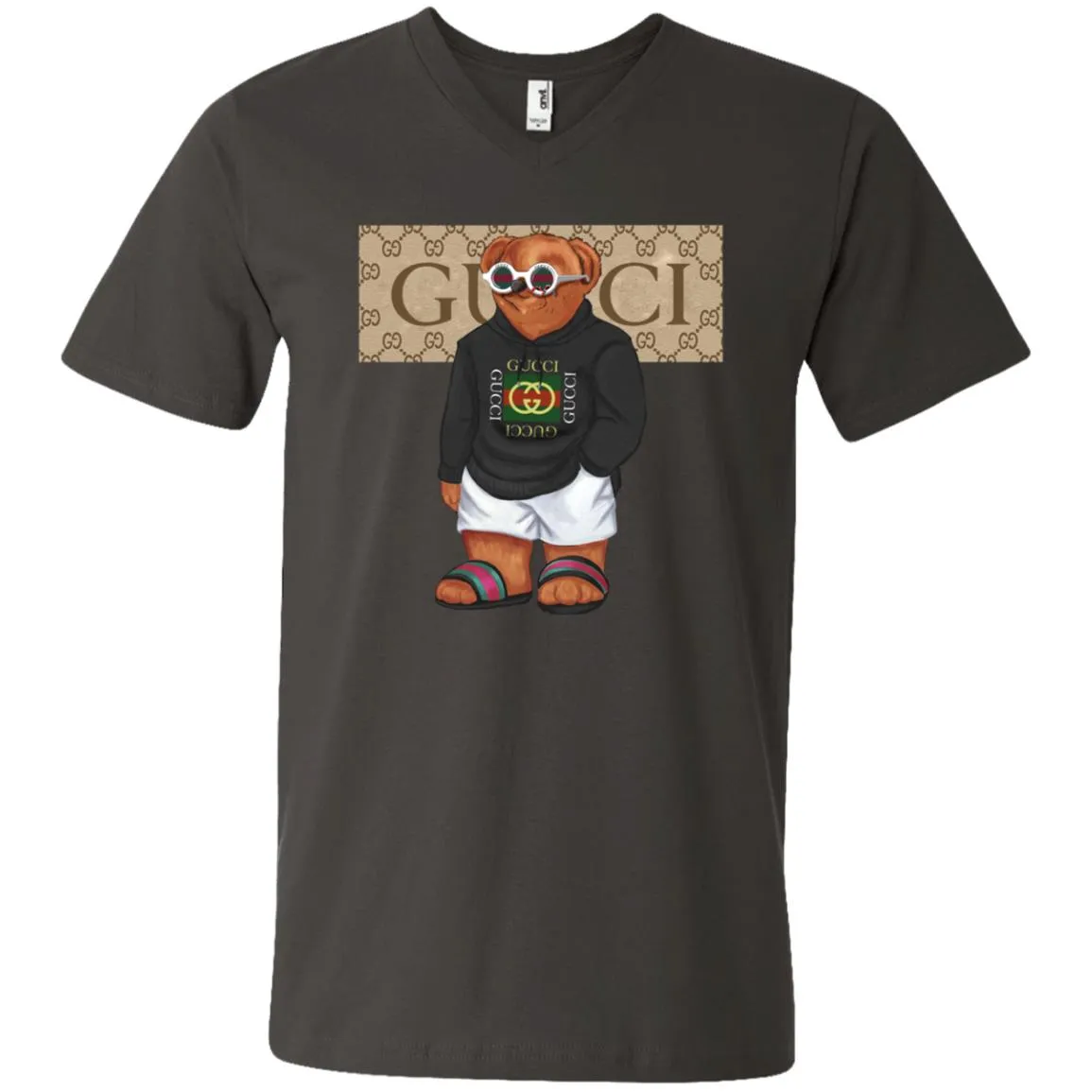 Best Gucci Bear Style Fashion T-shirt Men V-Neck T-Shirt