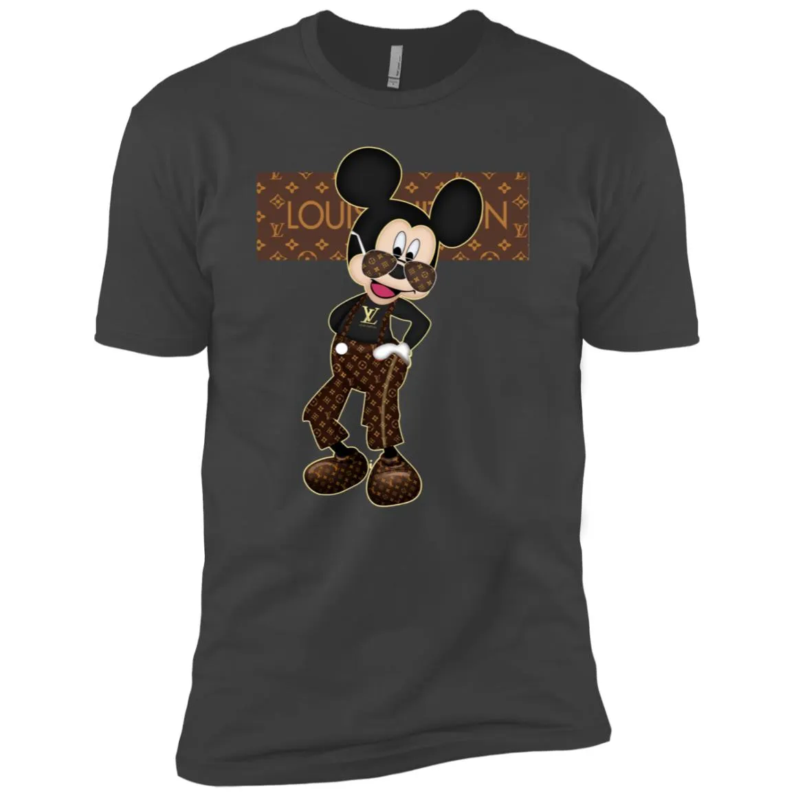 Best Louis Vuitton Mickey Fashion T-shirt Men Short Sleeve T-Shirt