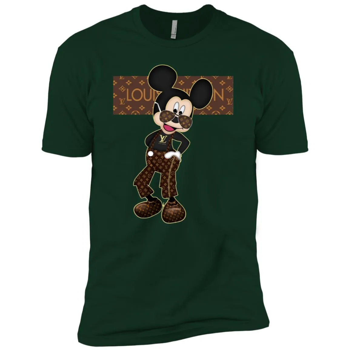 Best Louis Vuitton Mickey Fashion T-shirt Men Short Sleeve T-Shirt