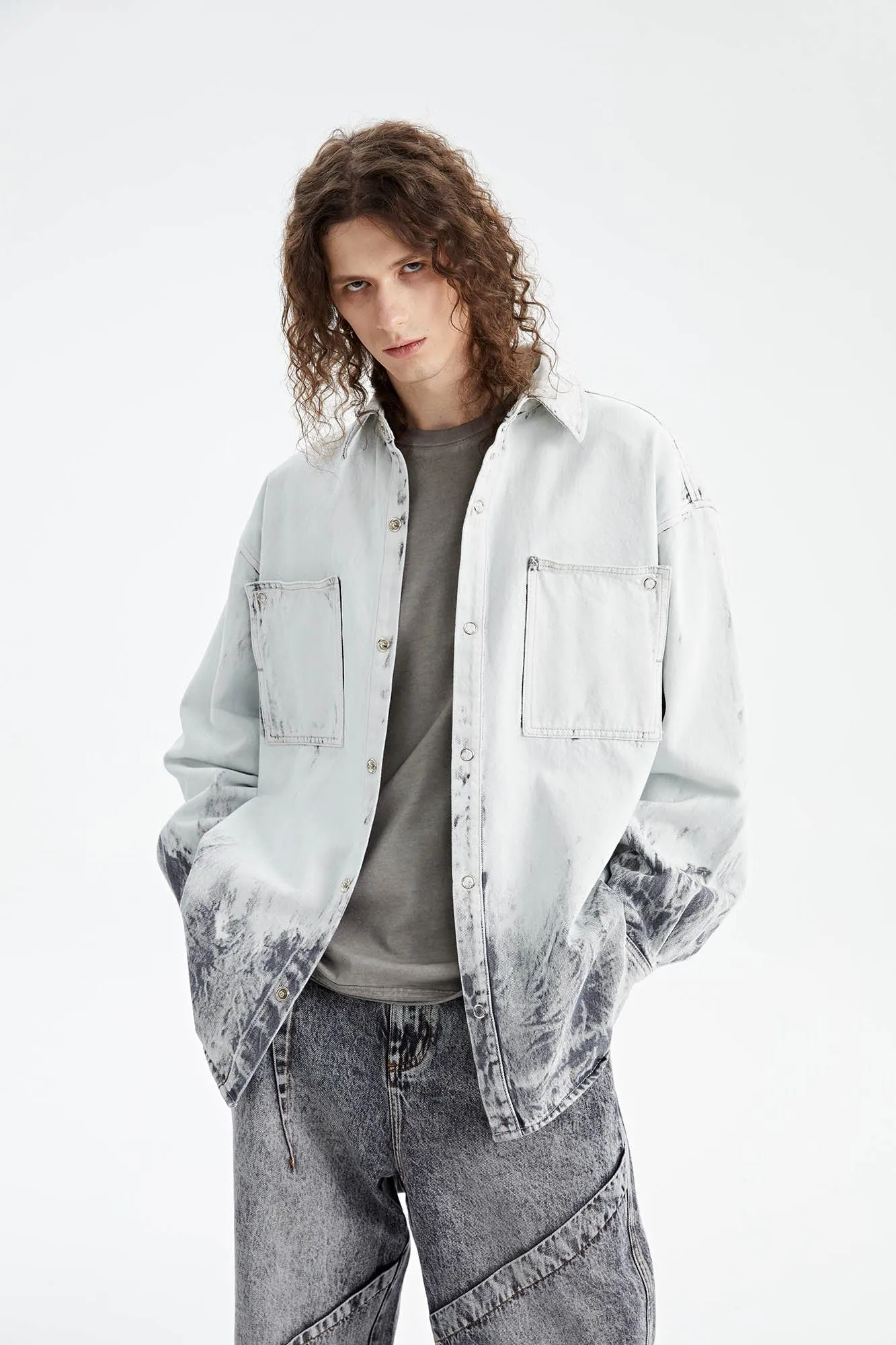 Bleached Denim Oversize Shirt