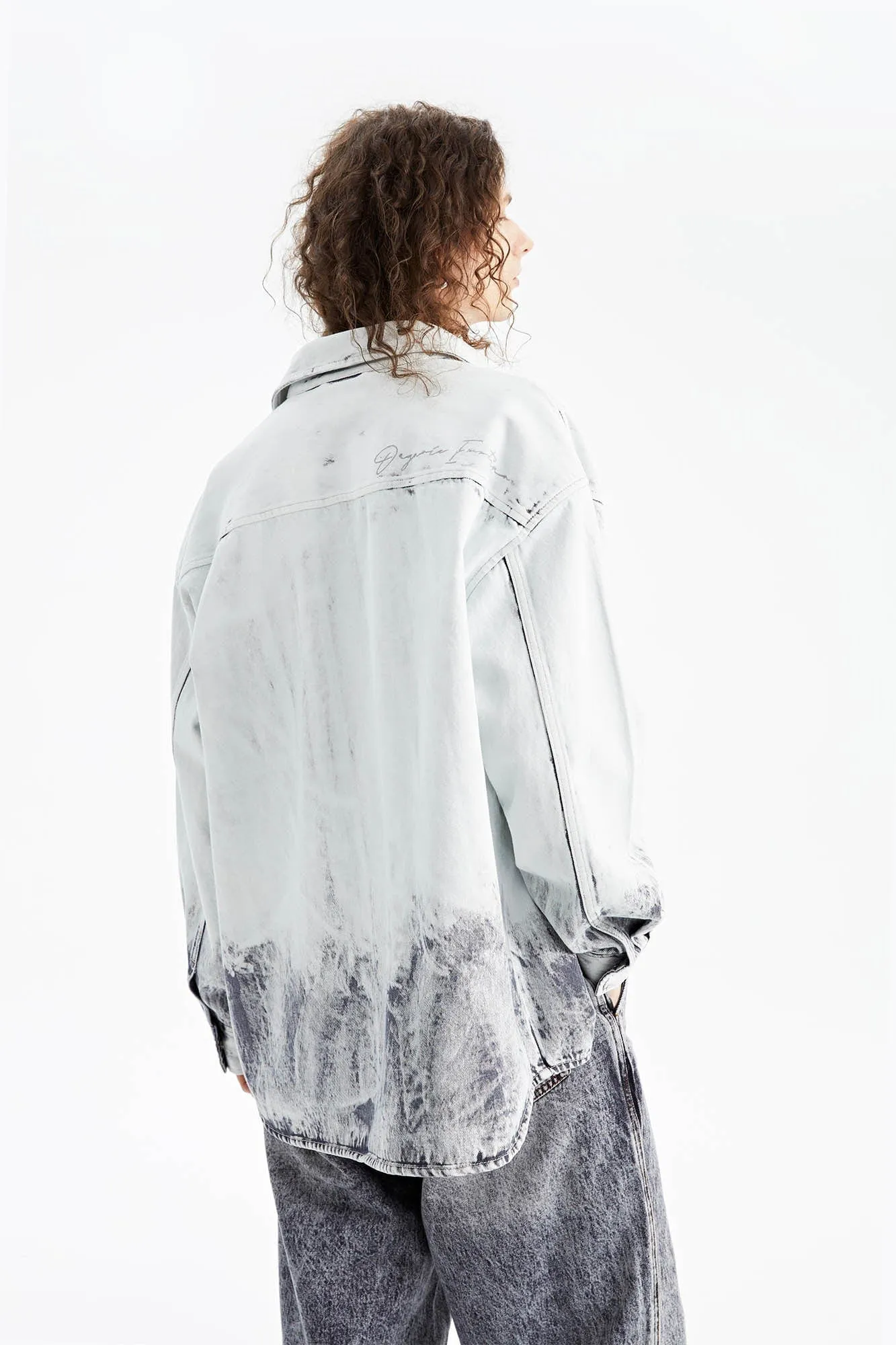 Bleached Denim Oversize Shirt