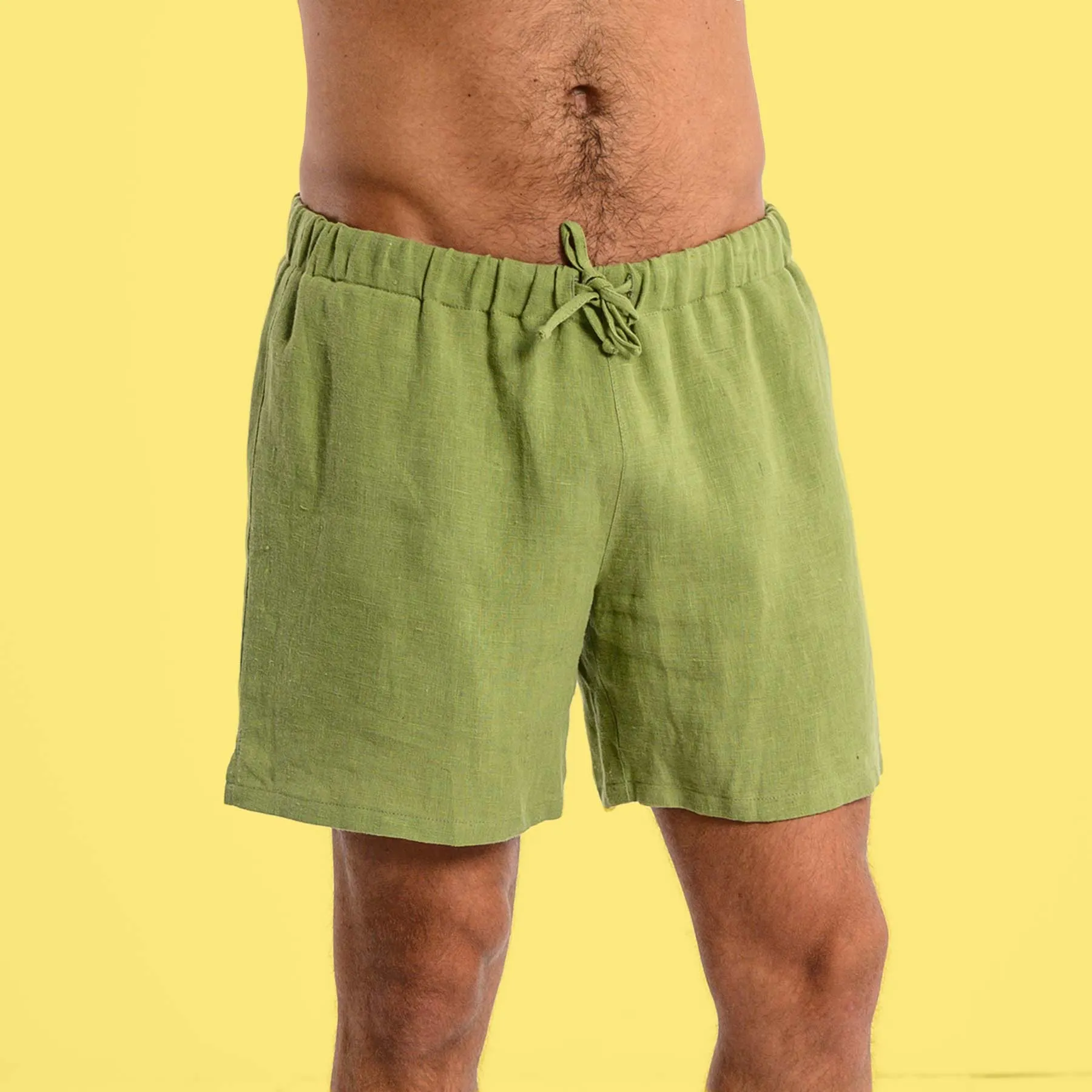 BONDI BEACH 100% Organic Hemp Swimming Shorts (Lined) (One Inside Pocket - No Side Pockets)