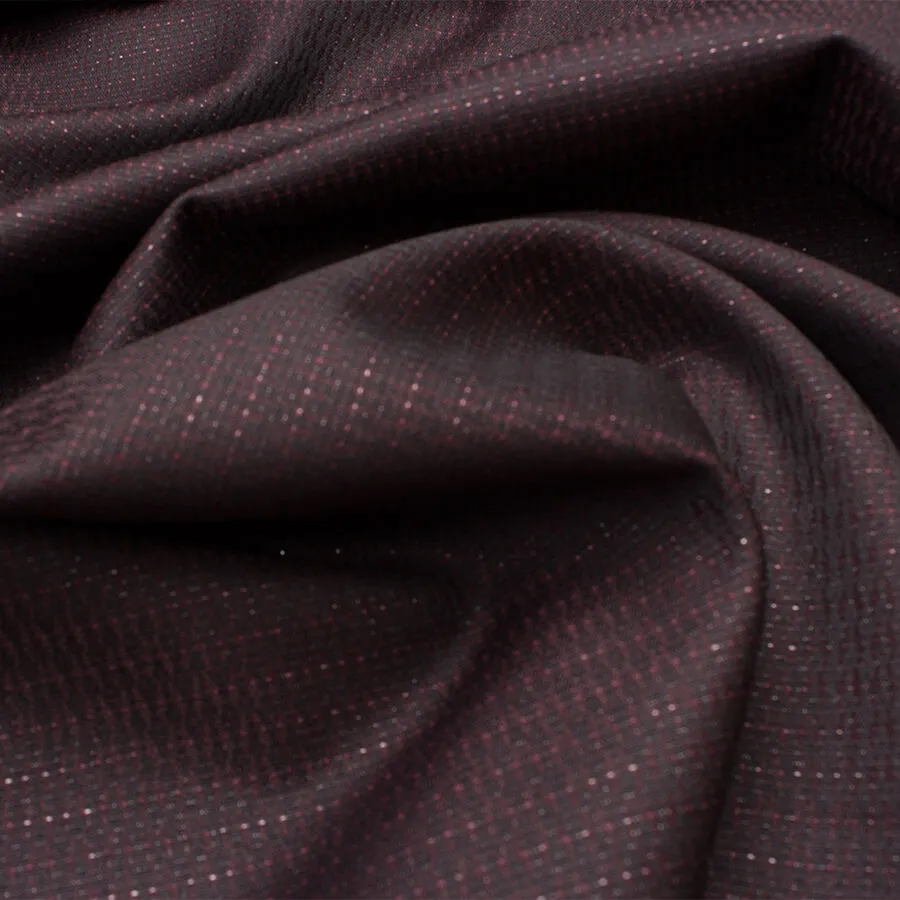 Bordeaux Wool & Lurex Suiting