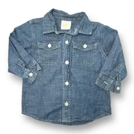 Boys Crazy 8 Size 18-24 Months Denim Button Down Long Sleeve Shirt