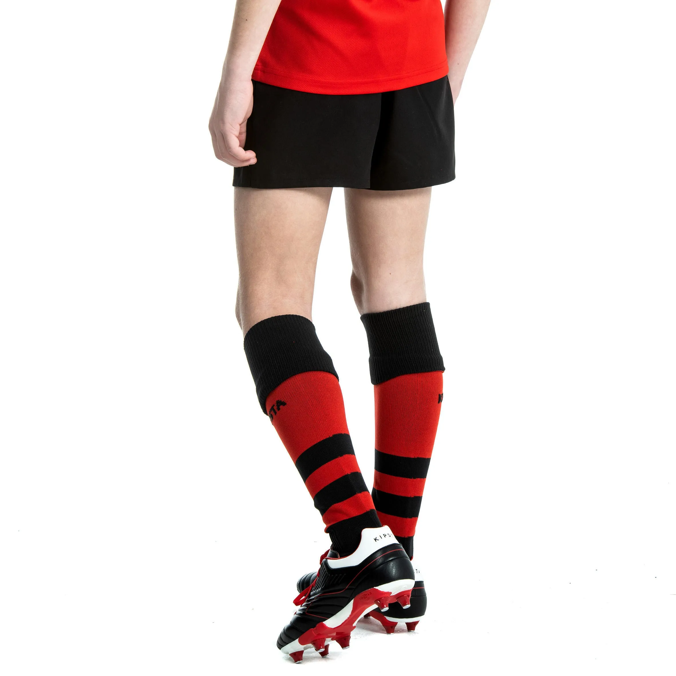 Children's rugby shorts R100 with pockets black OFFLOAD, black