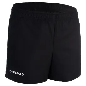 Children's rugby shorts R100 with pockets black OFFLOAD, black