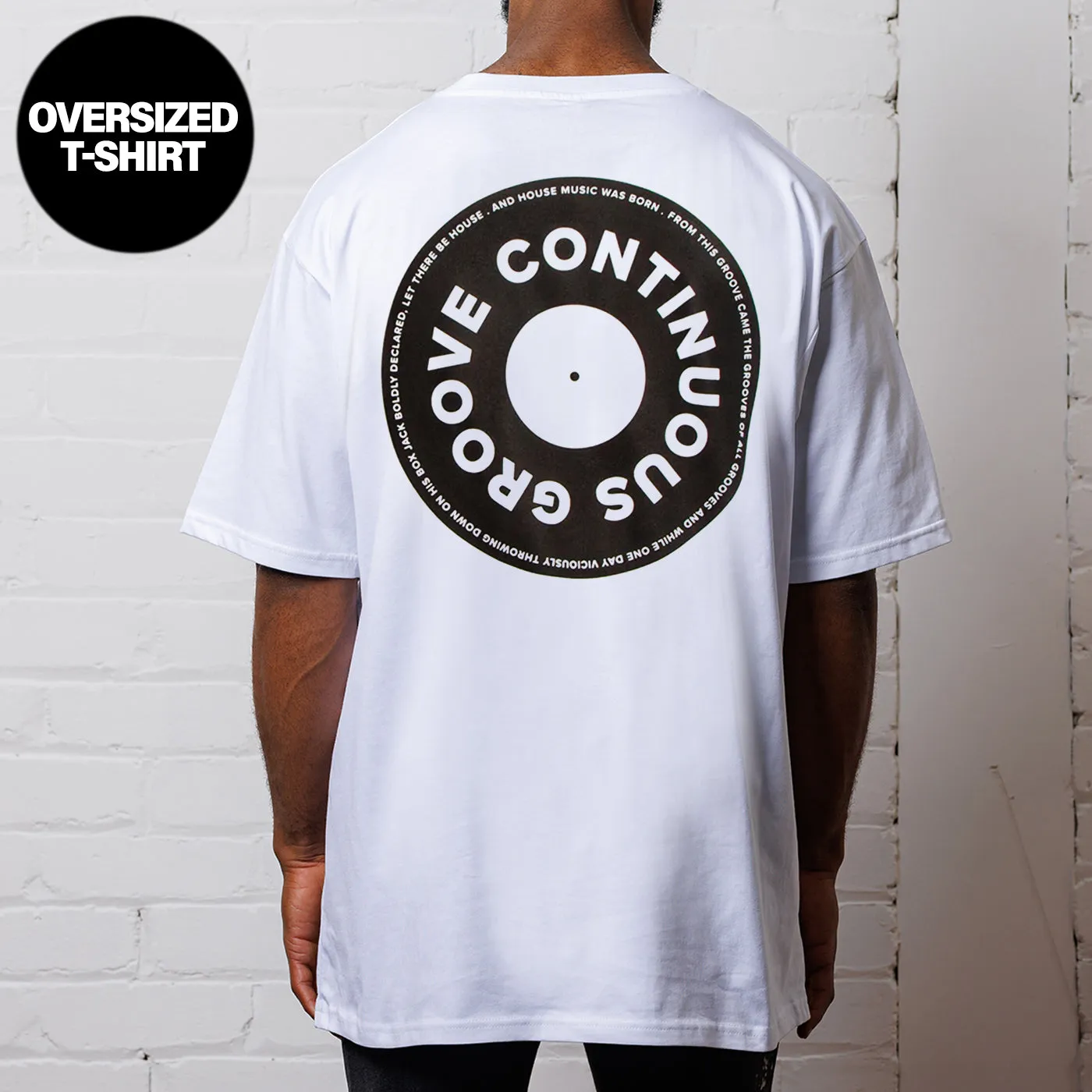 Continuous Groove Back Print - Tshirt - White