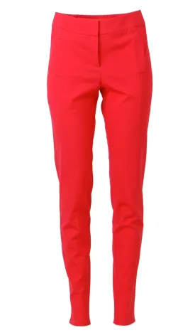 Coral stretch-wool pants