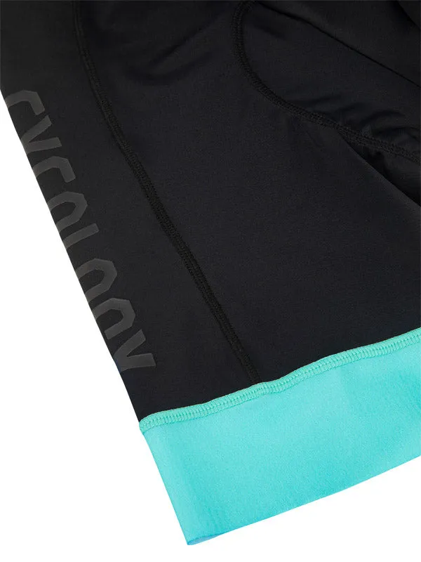 Cycology Women's (Black/Aqua) Bib Shorts