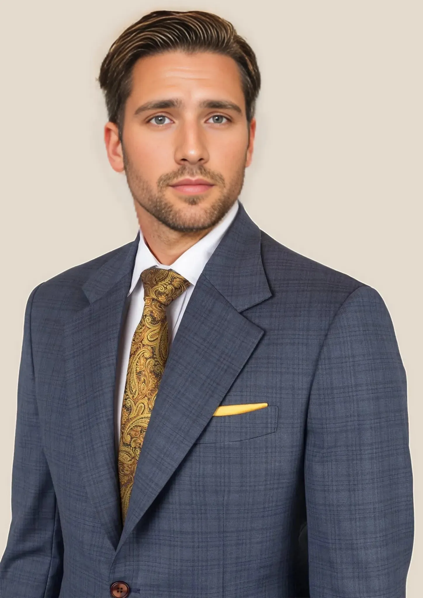 Ellis Twilight Blue Plaid Suit