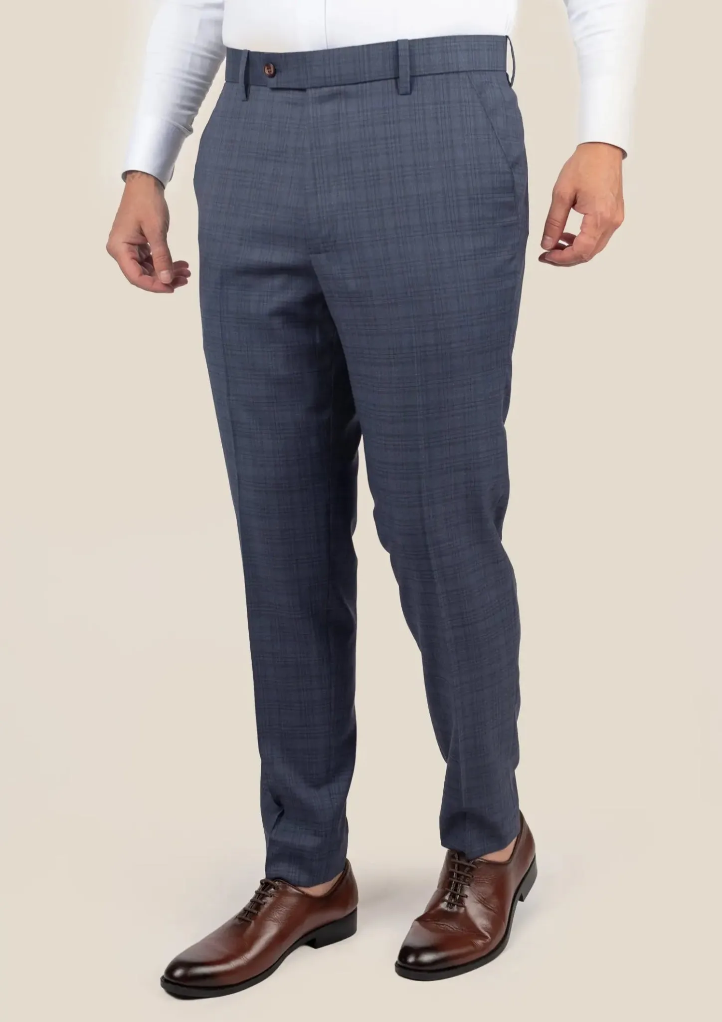 Ellis Twilight Blue Plaid Suit