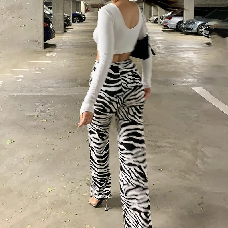 Fashionkova Ellia Zebra Print Pant