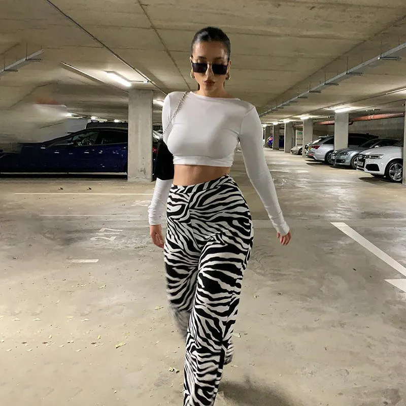 Fashionkova Ellia Zebra Print Pant