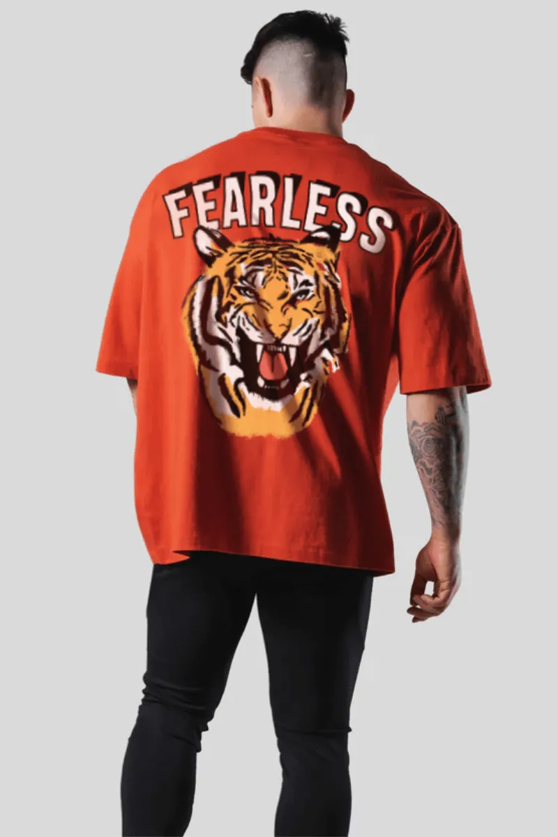 Fearless Roar Oversized T-shirt (ORANGE)