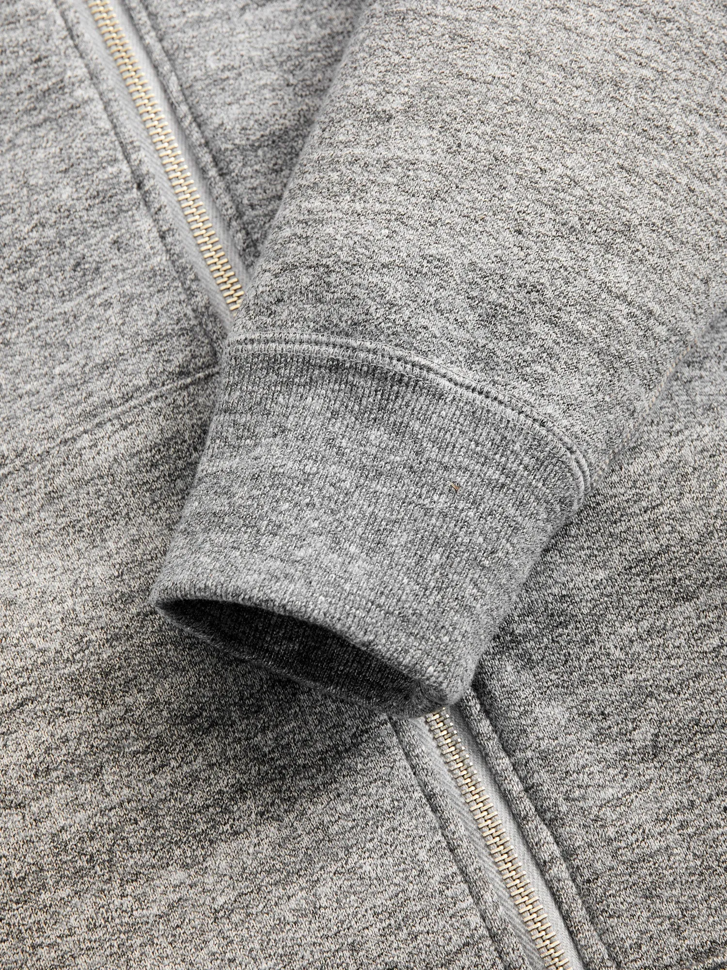 Fleeced FoxFibre® Zip Hoodie in Charcoal