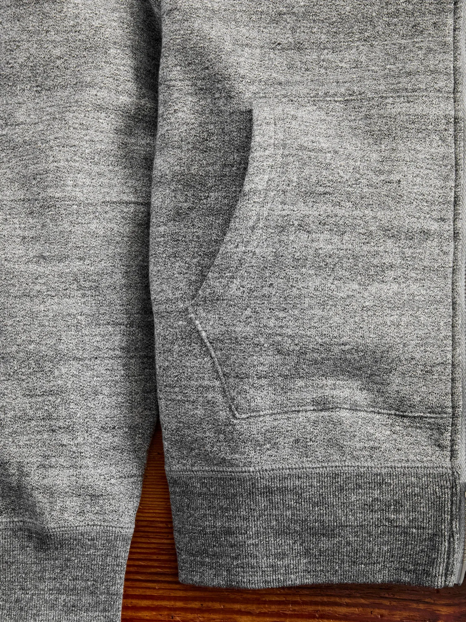 Fleeced FoxFibre® Zip Hoodie in Charcoal