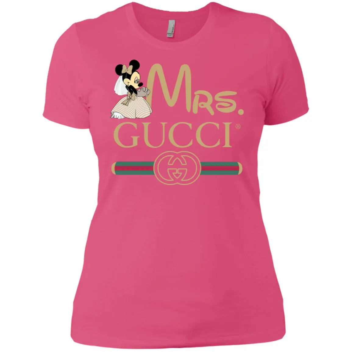 Gucci Couple Disney Minnie Valentine's Day T-shirt Women Cotton T-Shirt