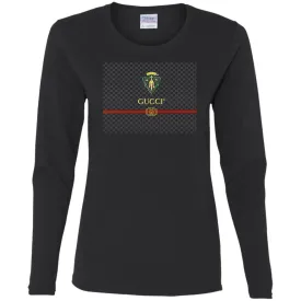 Gucci Graphic Logo Black T-shirt Women Long Sleeve Shirt