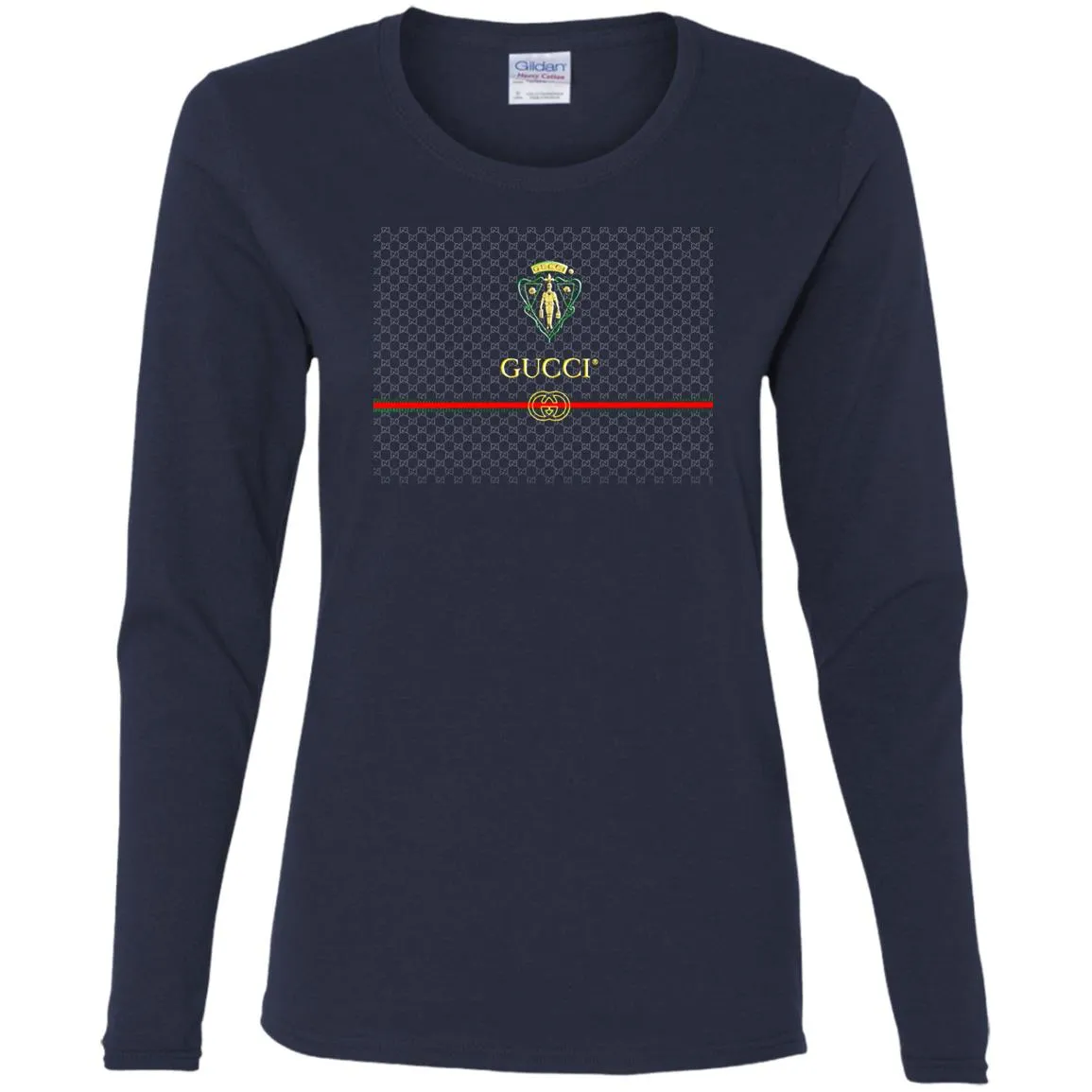 Gucci Graphic Logo Black T-shirt Women Long Sleeve Shirt