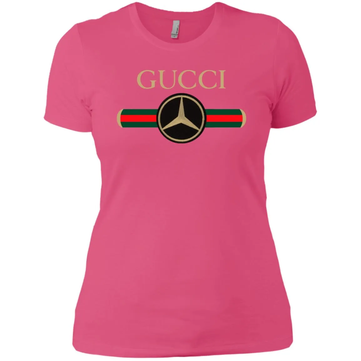 Gucci Mercedes T-shirt Women Cotton T-Shirt