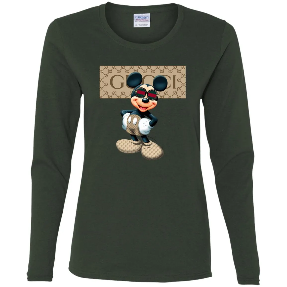 Gucci Mickey Gift Birthday T-shirt Women Long Sleeve Shirt