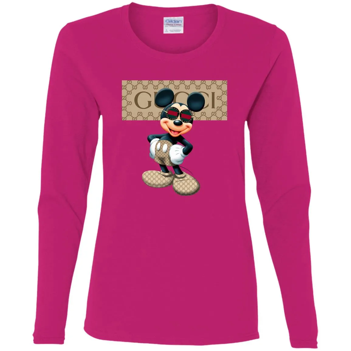 Gucci Mickey Gift Birthday T-shirt Women Long Sleeve Shirt