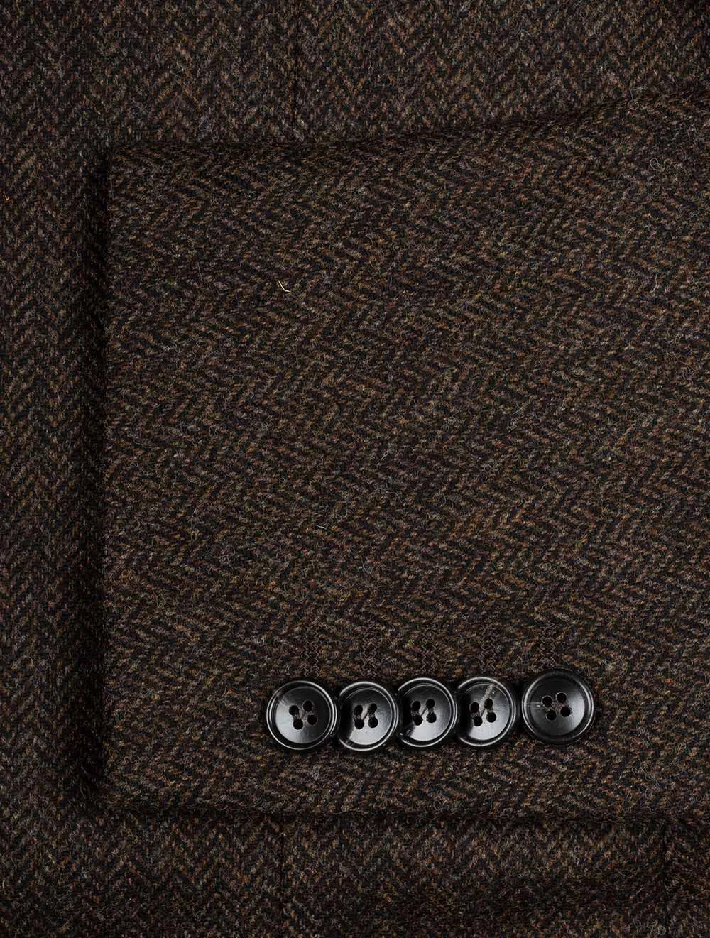 Herringbone 3 piece Wool Suit Brown