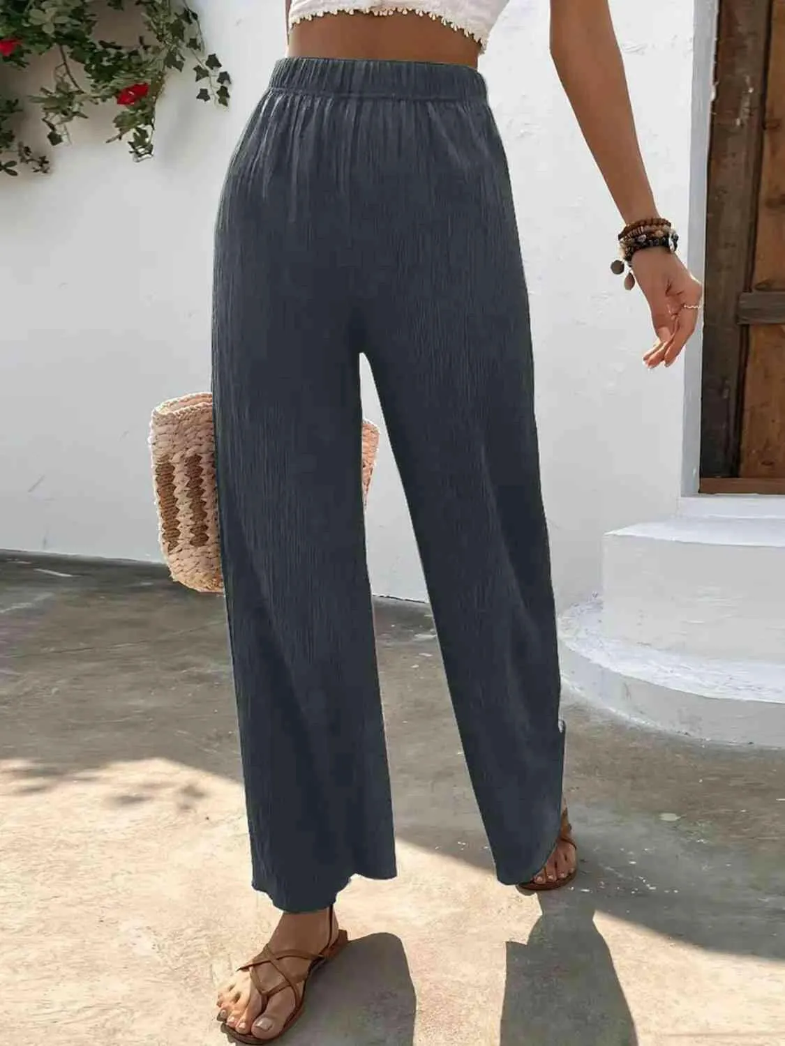 High Waist Wide Leg Pants