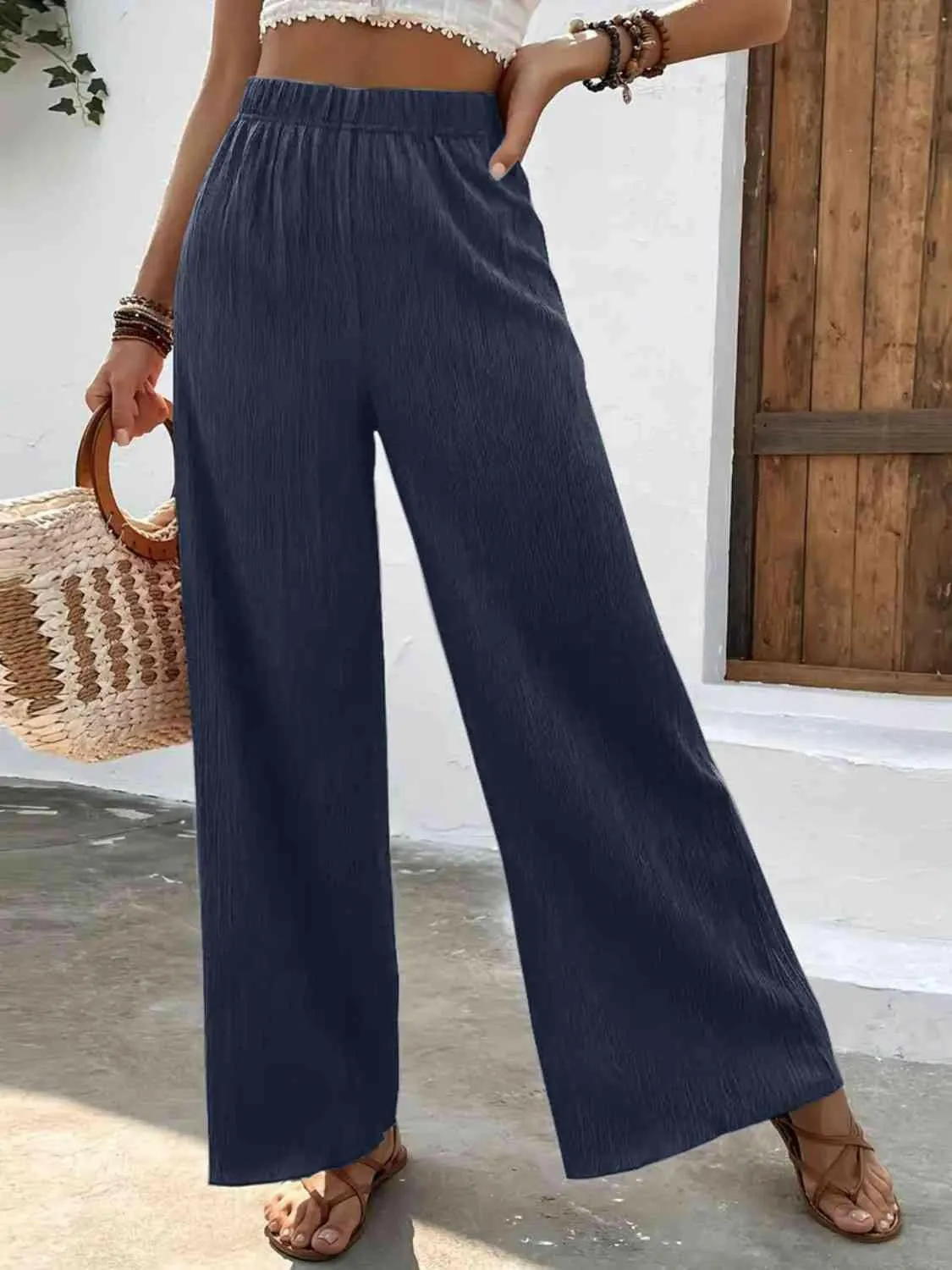 High Waist Wide Leg Pants