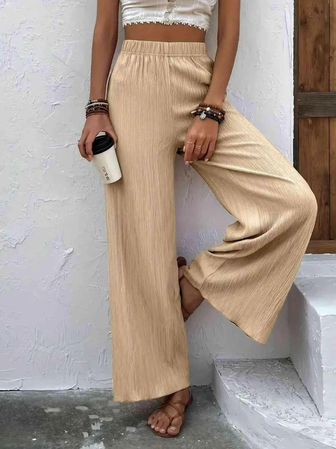 High Waist Wide Leg Pants