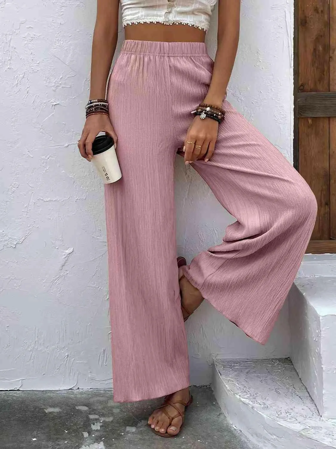 High Waist Wide Leg Pants