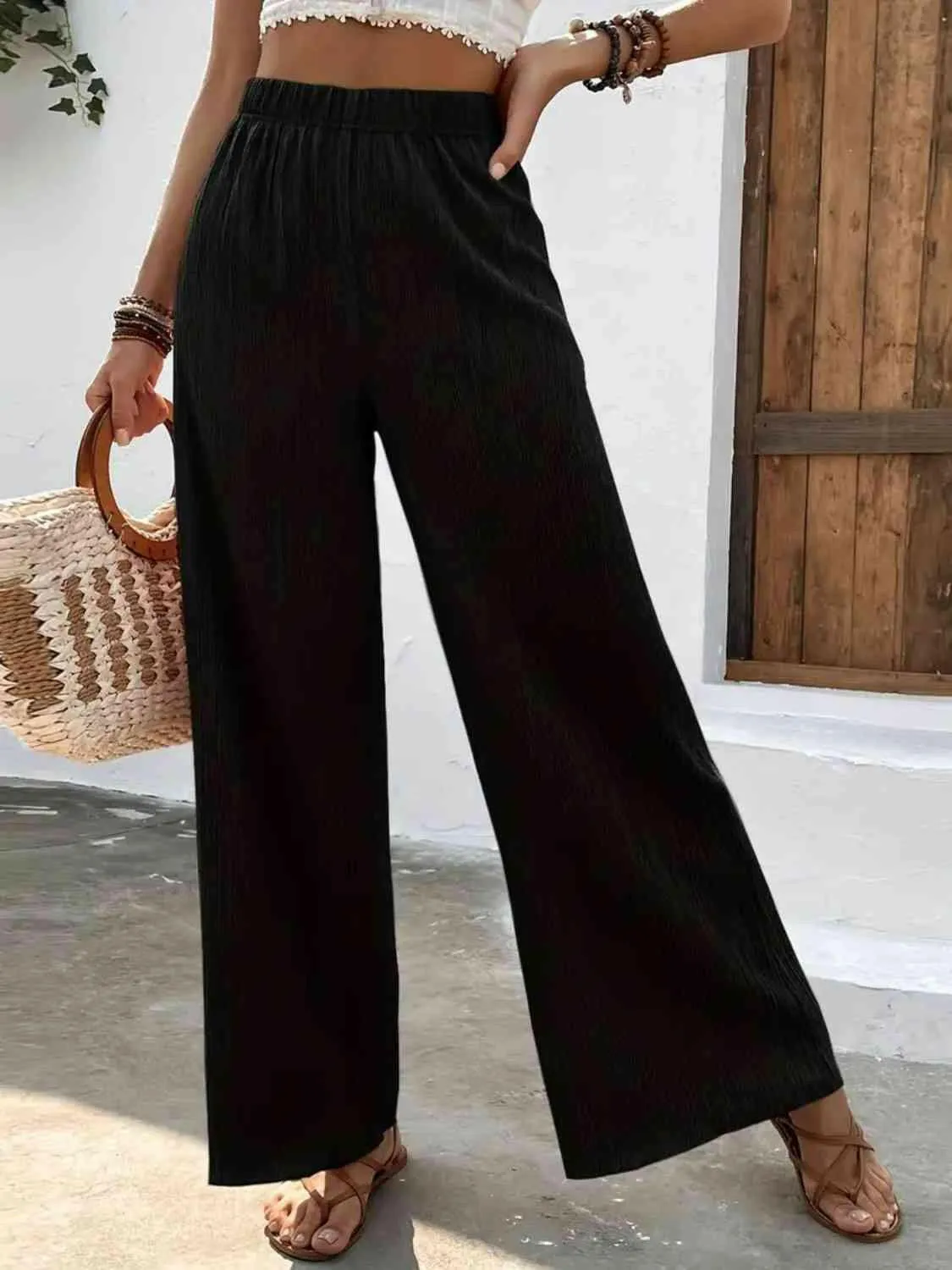 High Waist Wide Leg Pants