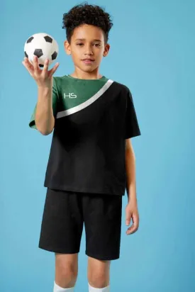 HS Boy's Activewear Short Sleeve Sports Twin Set