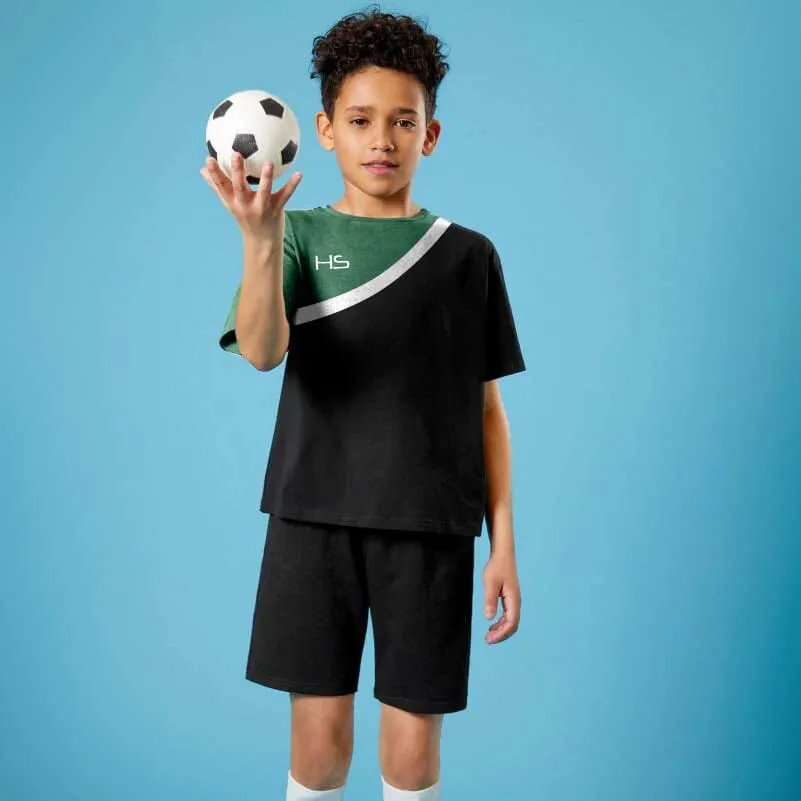 HS Boy's Activewear Short Sleeve Sports Twin Set