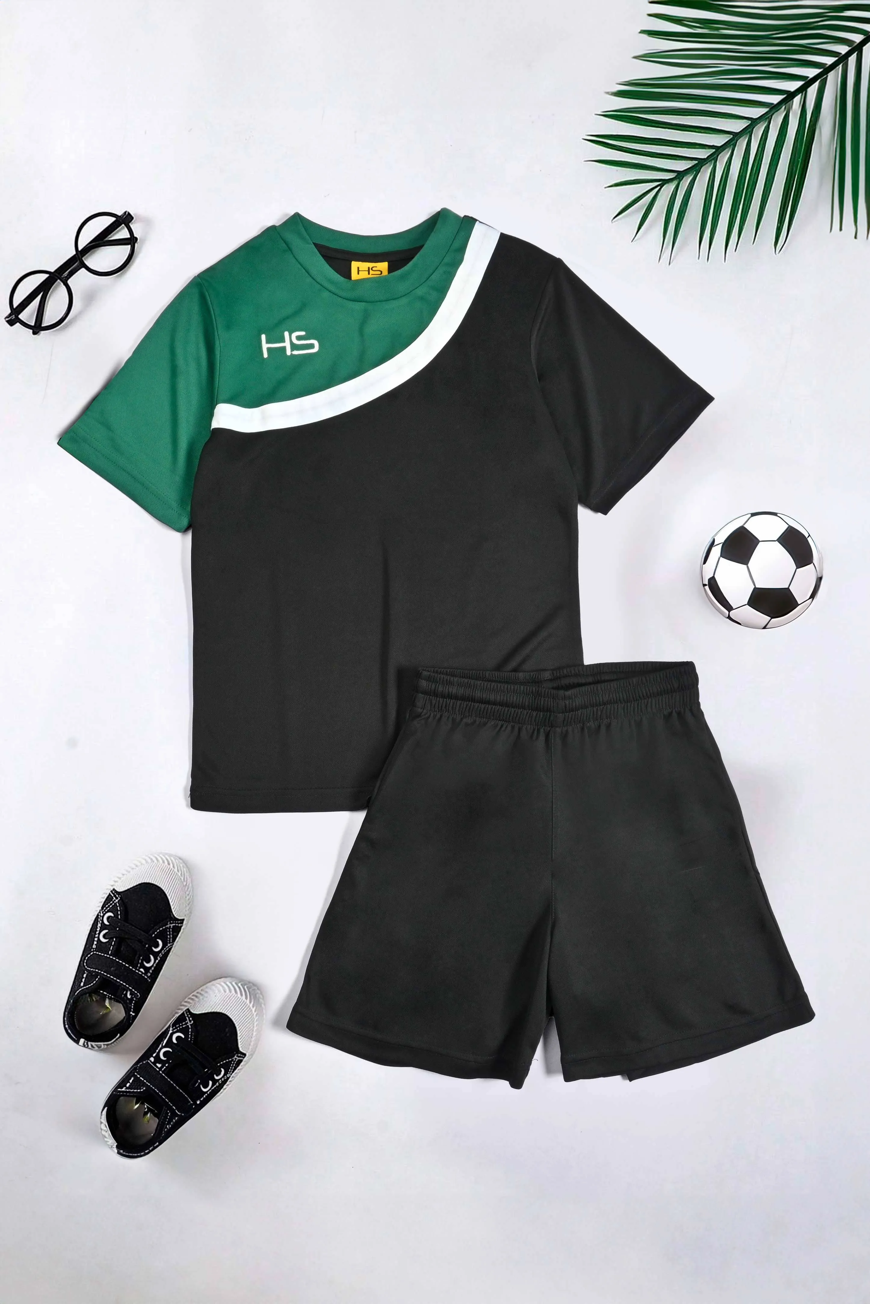 HS Boy's Activewear Short Sleeve Sports Twin Set