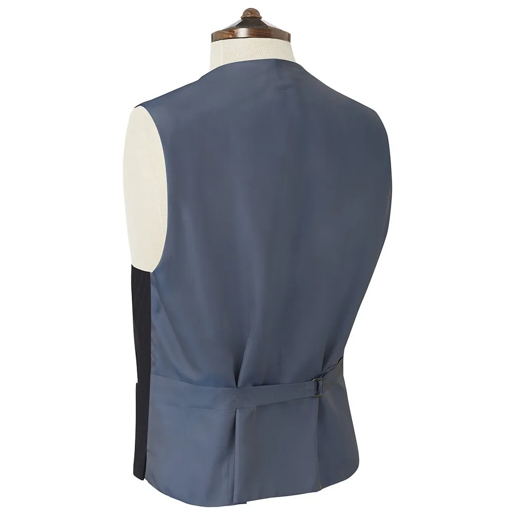 Hyde Navy and White Chalk Stripe Waistcoat