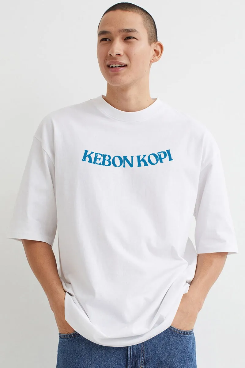 Junior Kebon Kopi Oversized White T-Shirt