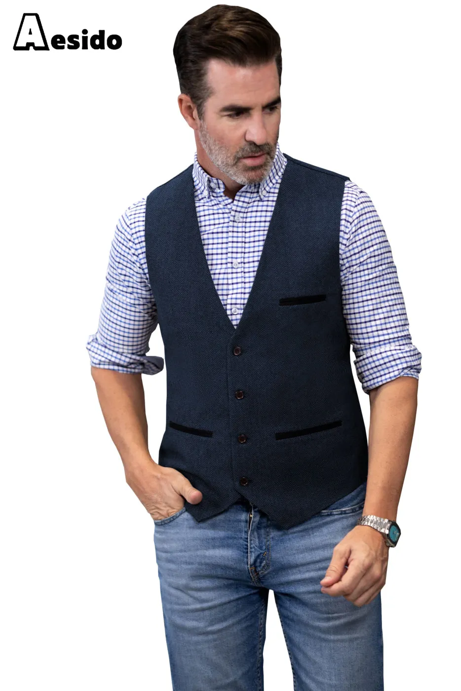 Leisure V Neck Vest For Men