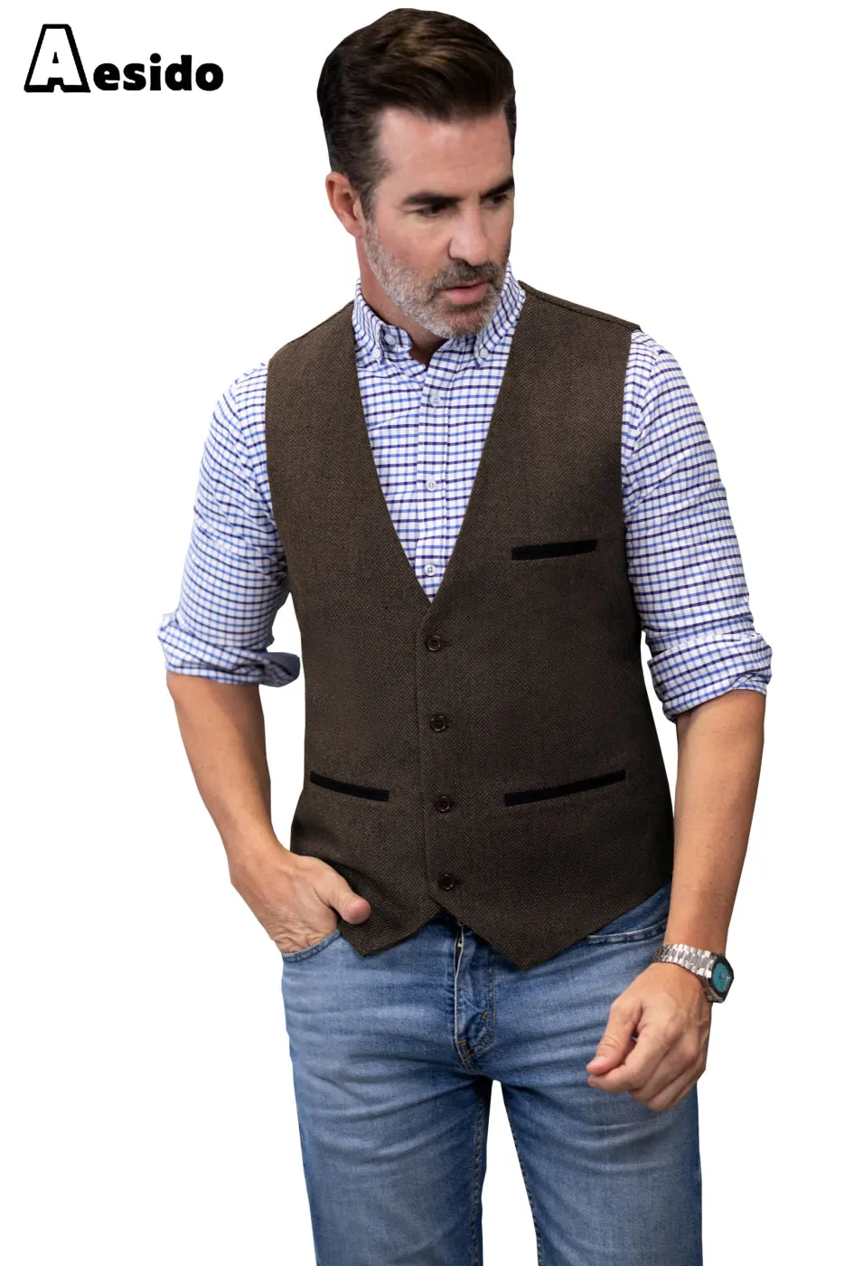 Leisure V Neck Vest For Men