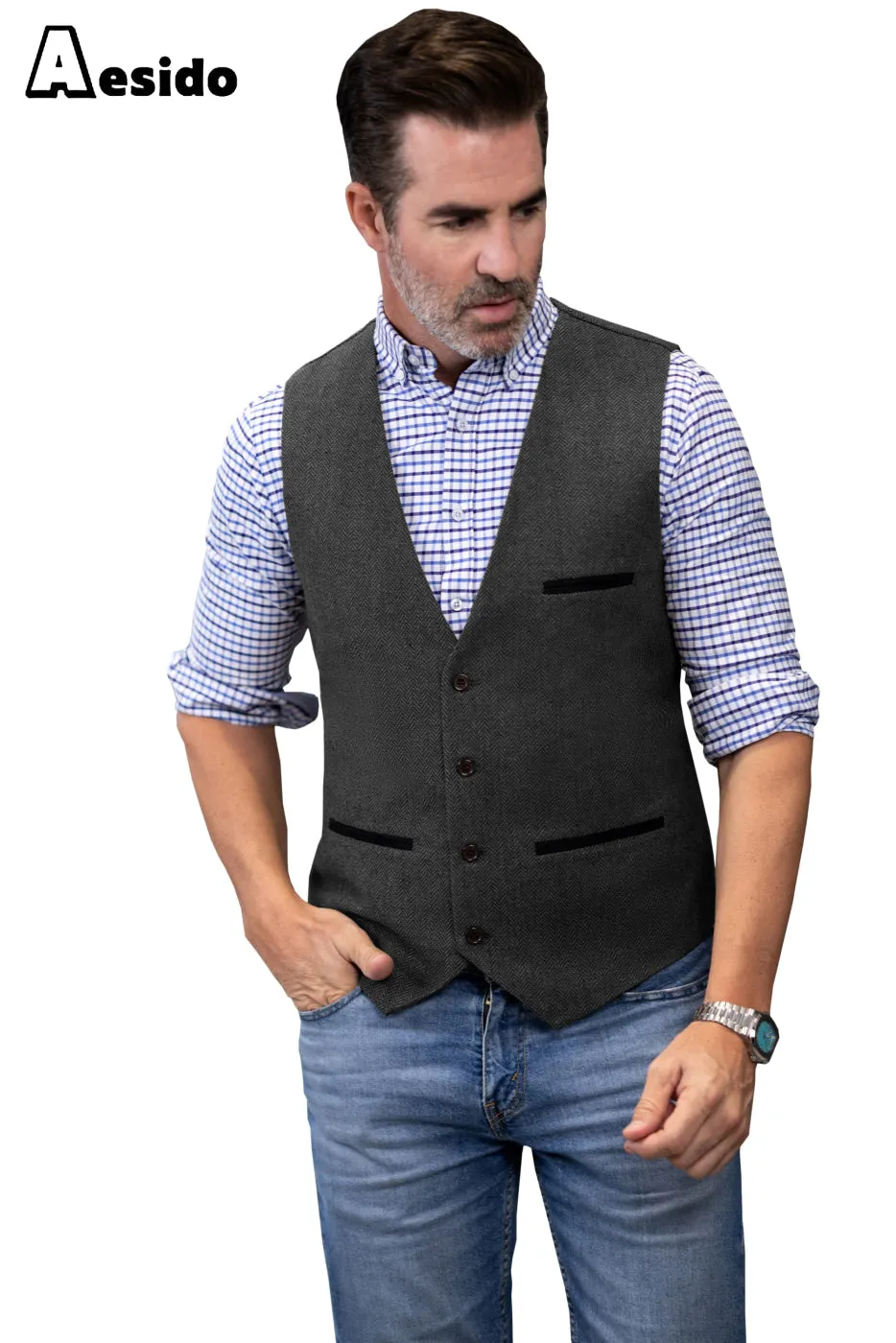 Leisure V Neck Vest For Men