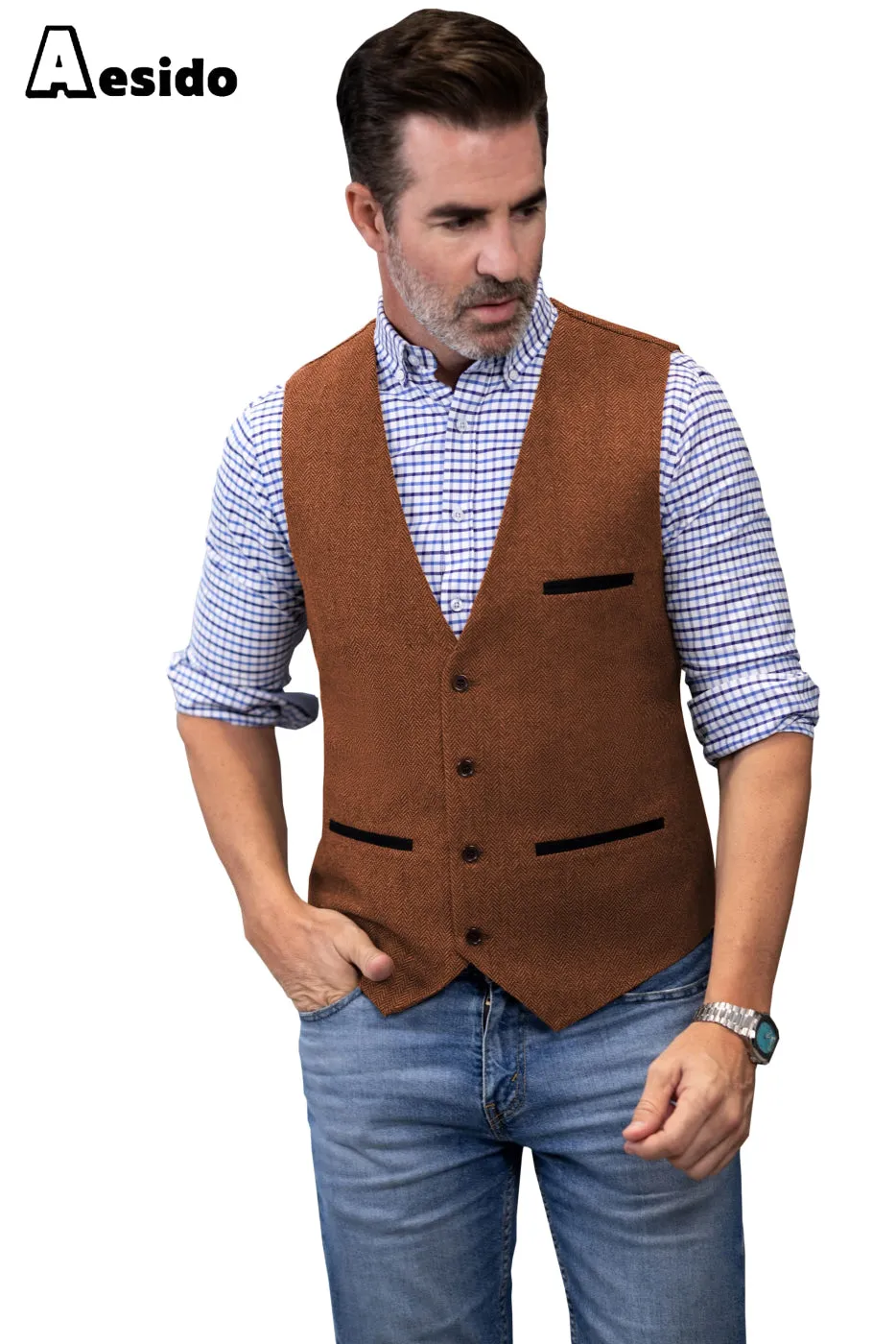 Leisure V Neck Vest For Men