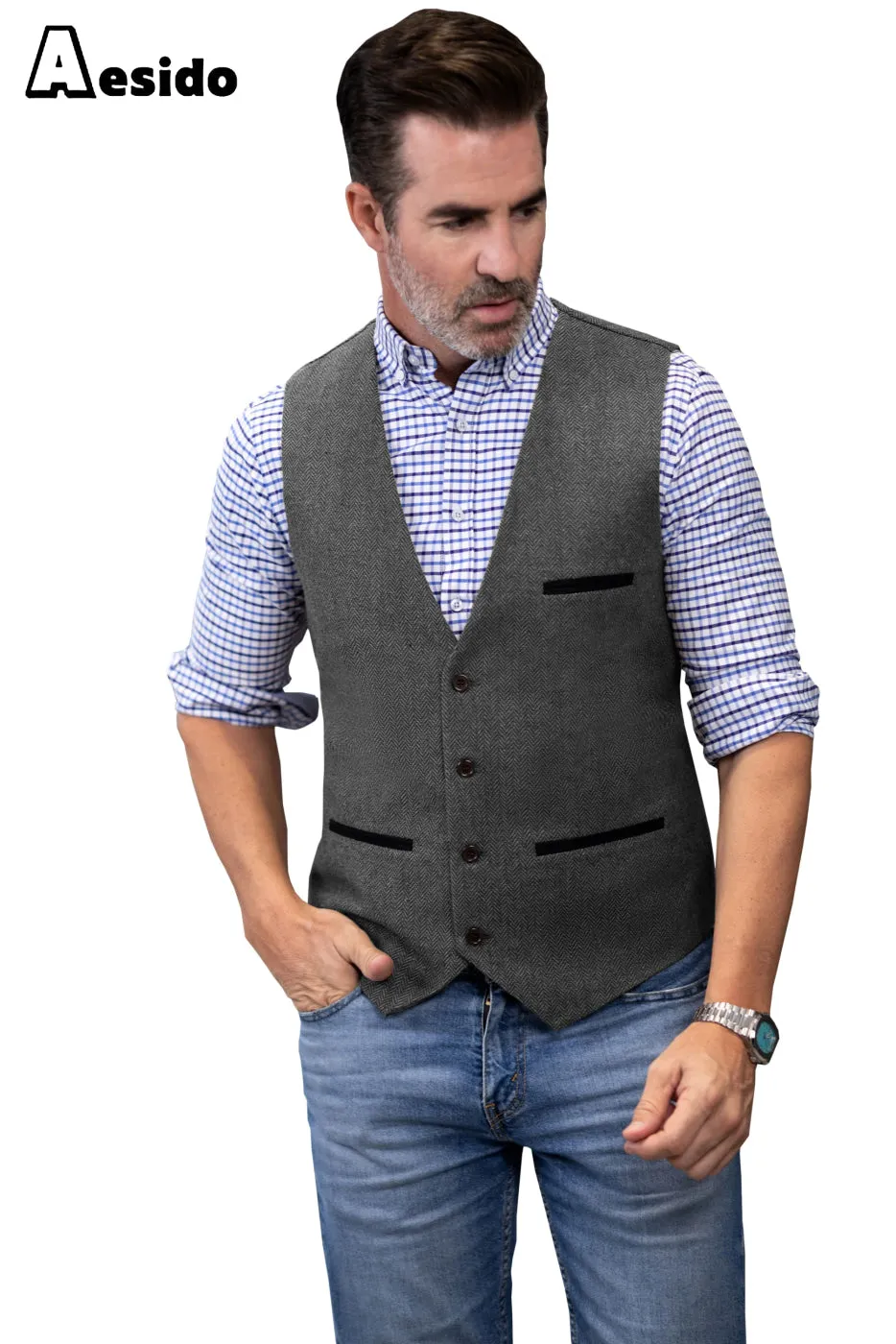 Leisure V Neck Vest For Men