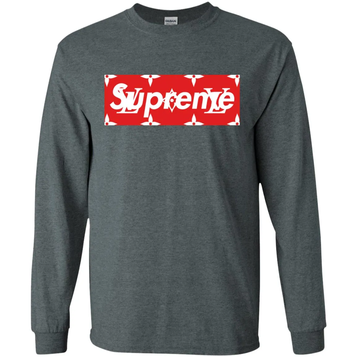 Louis Vuitton Box Supreme T-shirt Men Long Sleeve Shirt