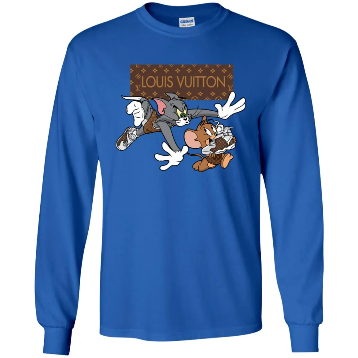 Louis Vuitton Cartoon Tom And Jerry T-shirt Men Long Sleeve Shirt